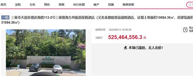 雷火竞技平台海南三亚这家高端酒店降价1个亿第二次拍卖被人底价42亿拿下(图3)